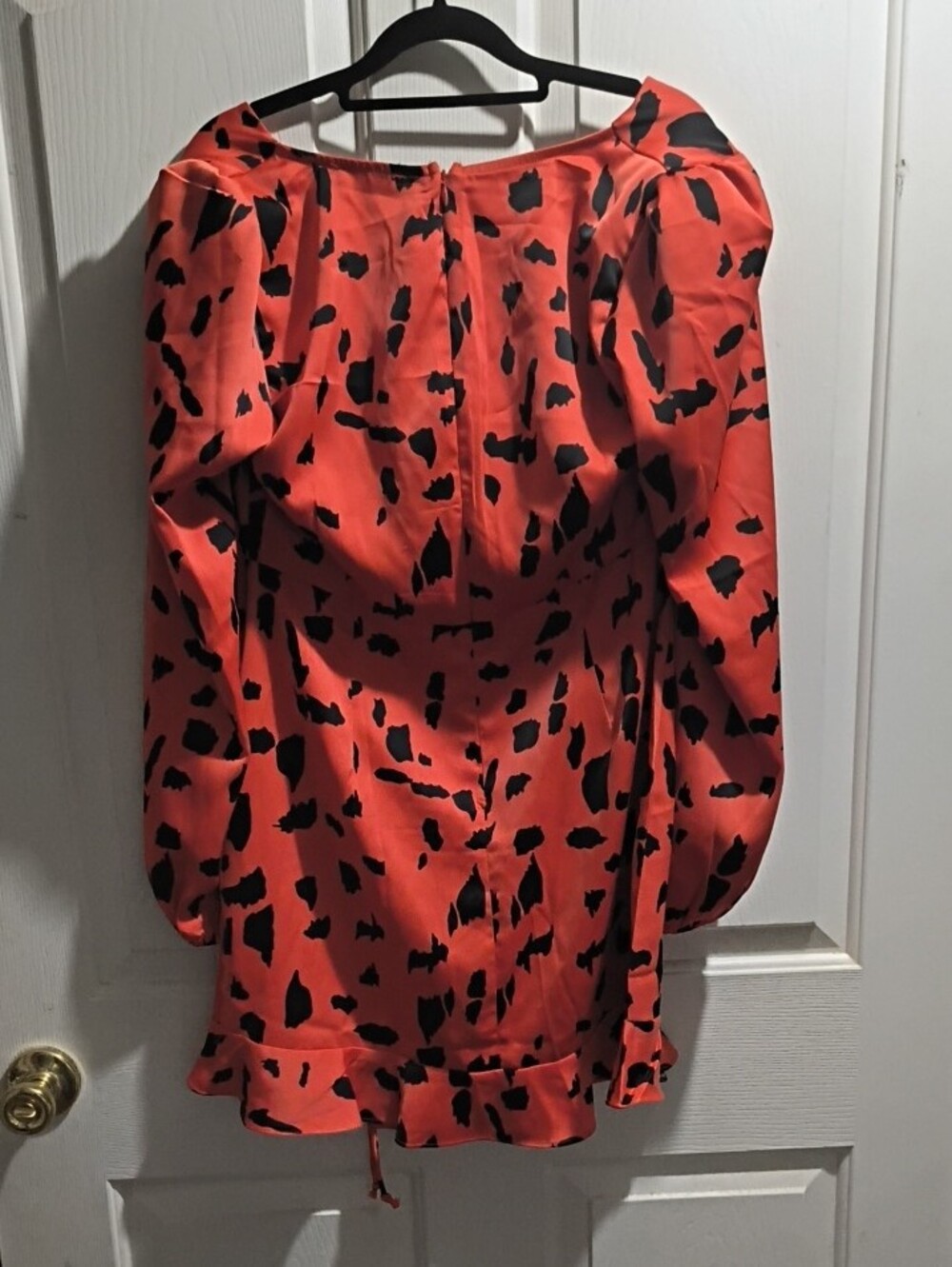 Fashion Nova Orange and Black Cutout Satin Mini Dress - Picture 4 of 4
